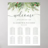 Rustic Winter Greenery Berries Pine Cone Wedding