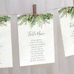 Rustic Winter Greenery Seating Chart Table Plan<br><div class="desc">Create a beautiful and personalised seating arrangement for your wedding with these elegant watercolor seating cards. Featuring a charming winter wonderland greenery with pine branches and berries, these cards will add a touch of festive magic to your special day. Customise the design with your table numbers and guest names for...</div>