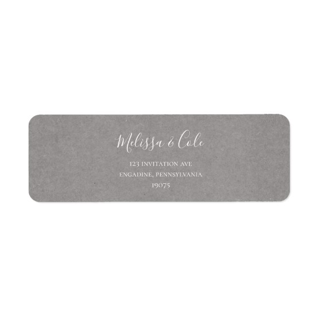 Rustic Winter | Grey Return Address Label (Front)