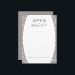 Rustic Winter | Grey Wedding Advice Card<br><div class="desc">This rustic winter | grey wedding advice card is perfect for your modern boho December wedding. Designed with simple holiday floral and pinecones on a grey kraft background. It's sure to complete your elegant minimalist Christmas wedding. Feel free to keep it as is or choose to personalise it with your...</div>