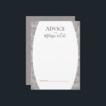 Rustic Winter | Grey Wedding Advice Card<br><div class="desc">This rustic winter | grey wedding advice card is perfect for your modern boho December wedding. Designed with simple holiday floral and pinecones on a grey kraft background. It's sure to complete your elegant minimalist Christmas wedding. Feel free to keep it as is or choose to personalise it with your...</div>