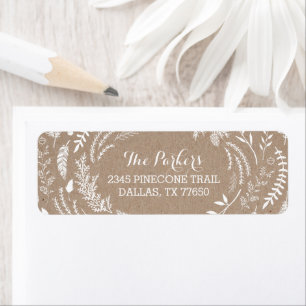 Rustic Winter Holiday Address Labels