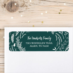 Rustic Winter Holiday Return Address
