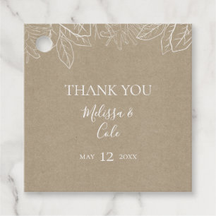 Rustic Winter   Kraft Thank You Favour Tags