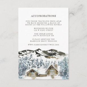 Rustic Winter Mountain Hotel Accommodation Insert