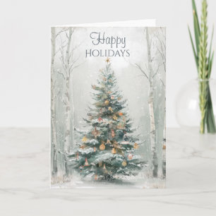 Rustic Winter Pine Tree Card