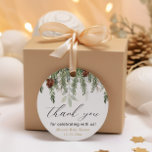 Rustic winter pine trees baby shower thank you favour tags<br><div class="desc">For more advanced customisation of this design,  simply select the "Customise It" button above!</div>