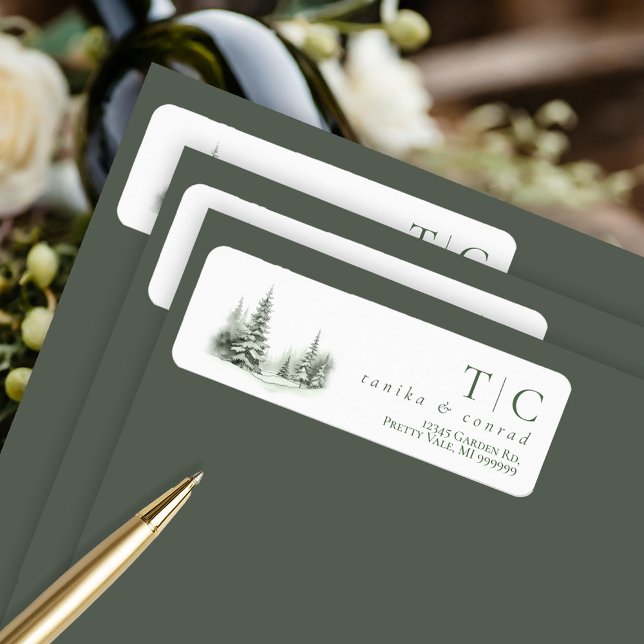 Rustic Winter Wedding Forest Green ID1049 (Creator Uploaded)