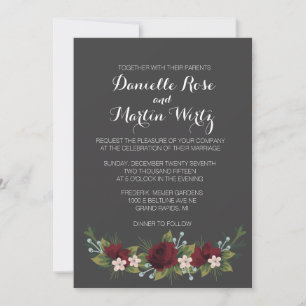 Rustic Winter Wedding Invite