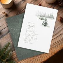 Rustic Winter Wedding Sage Green ID1049