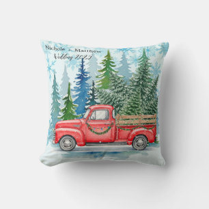Rustic Winter Wedding Truck Cushion