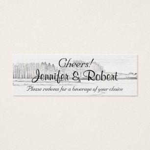 Rustic Winter Wonderland Wedding Drink Tickets