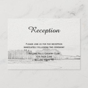 Rustic Winter Wonderland Wedding Reception Enclosure Card