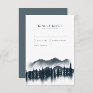 Rustic Winter Wonderland Wedding   RSVP Card
