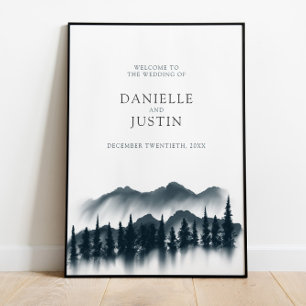 Rustic Winter Wonderland Wedding   Welcome Poster