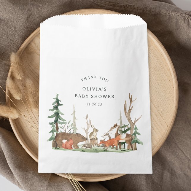 Rustic Winter Woodland Baby Shower Favour Bags (Creator Uploaded)