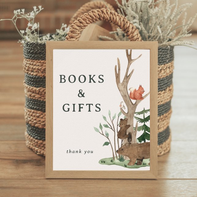 Rustic Winter Woodland Baby Shower Gift Sign (Creator Uploaded)
