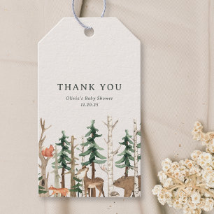 Rustic Winter Woodland Baby Shower Gift Tags