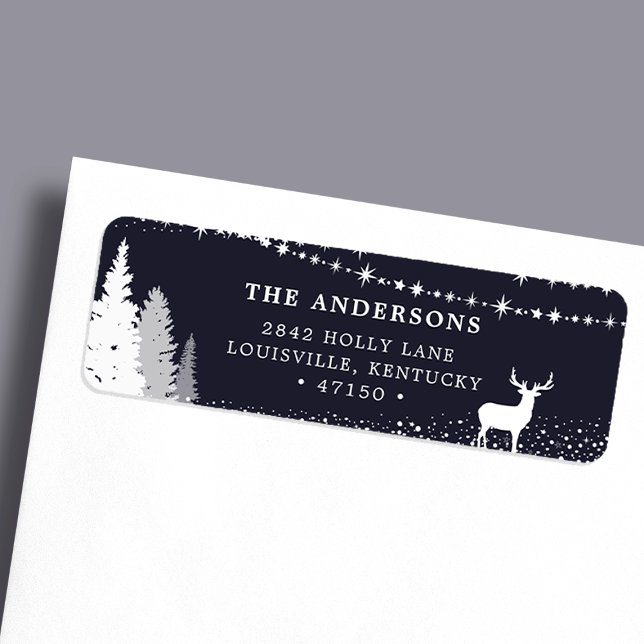 Rustic Winter Woodland Deer Address (Creator Uploaded)