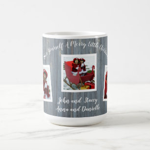 Rustic Wood - 3 Photo Christmas Mug