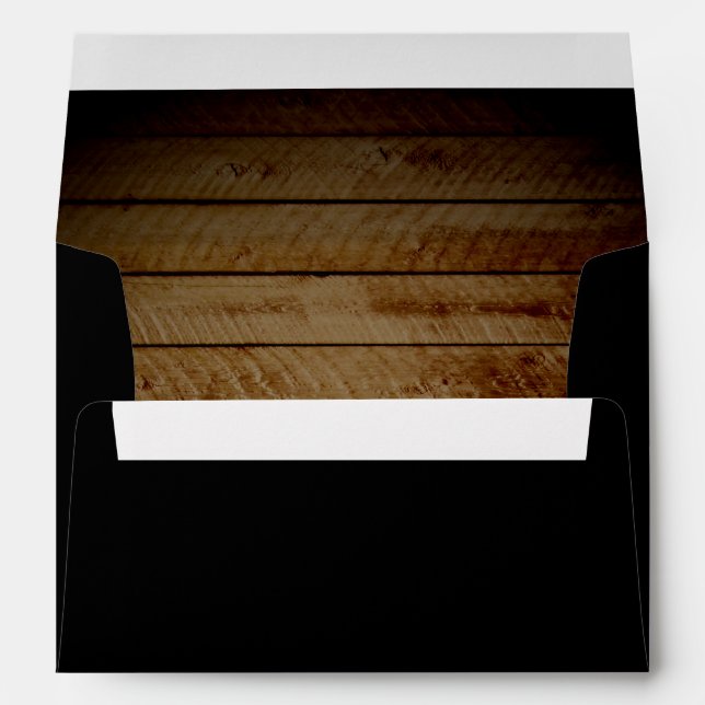 Rustic Wood 5x7 Invitation Card Envelope (Back (Bottom))