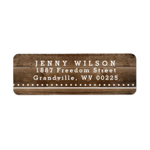 Rustic Wood Address Label