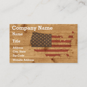 Rustic Wood All Over United States Business Card