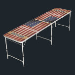 Rustic Wood American Flag Patriotic Personalised Beer Pong Table<br><div class="desc">USA American Flag beer pong table in a distressed worn rustic wood design. Show your American pride and add a fun game to your 4th of July party or give a special gift with this USA American Flag beer pong table in a distressed worn grunge design. This united states of...</div>
