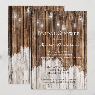 Rustic Wood and Lanterns Bridal Shower