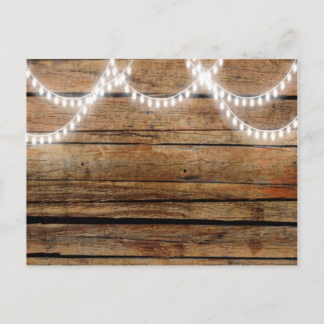 Rustic Wood And Lights Country Background Postcard (Front)