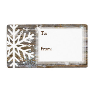 Rustic Wood and Snowflakes To and From