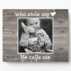 Rustic Wood Aunt Nephew Custom Photo Plaque