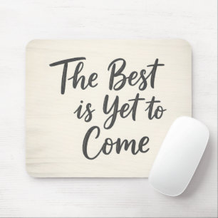 Rustic Wood Background Inspirational Typography Mouse Mat