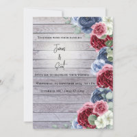 Rustic Wood Background with Flowers & a Spotlight
