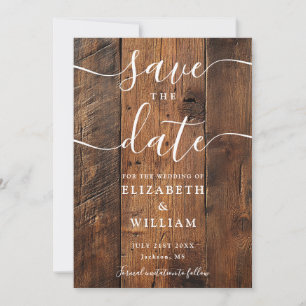 Rustic Wood Barn Boho Chic Wedding  Save The Date