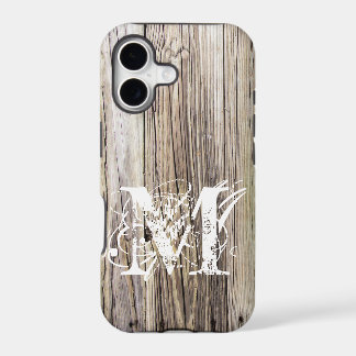 Rustic Wood Boards with Shabby Chic Monogram Otter