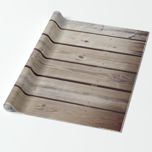 Rustic Wood Boards Wrapping Paper