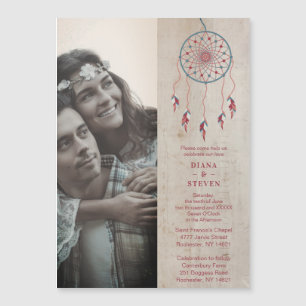 Rustic Wood Boho Dreamcatcher Photo Couple Wedding