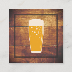 Rustic Wood   Brewery Square Business Card