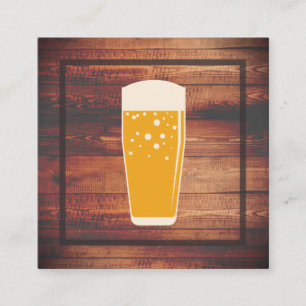 Rustic Wood   Brewery Square Business Card