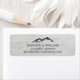 Rustic wood Bride and groom mountain wedding