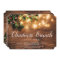 Rustic wood brown country lights Christmas brunch