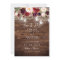 Rustic Wood Burgundy Floral Lights Save The Date