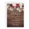 Rustic Wood Burgundy Floral Lights Wedding