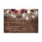 Rustic Wood Burgundy Floral Lights Wedding