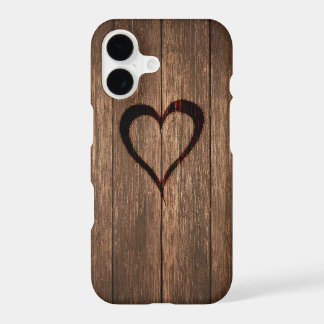 Rustic Wood Burned Heart Print