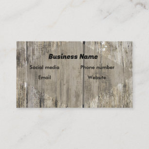 rustic wood business card