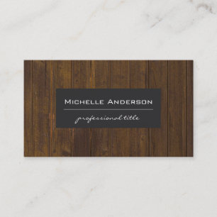Rustic Wood Business Card