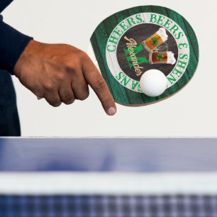  Rustic Wood Cheers Beers Shenanigans   Ping Pong Paddle