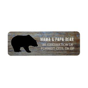 Rustic Wood   Country Black Bear Silhouette
